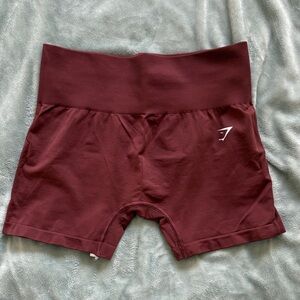 Dark Red Gymshark Seamless Shorts